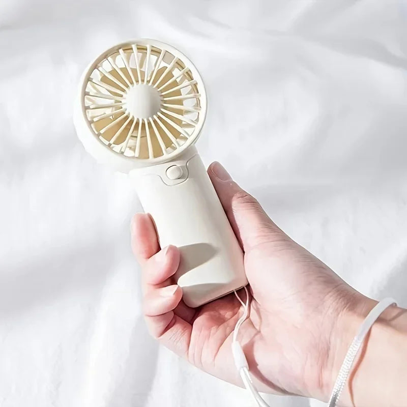 Cute Mini Portable Handheld Fan | Lightweight Pocket Electric Fan, Low Noise for Students, Outdoor Use 2025