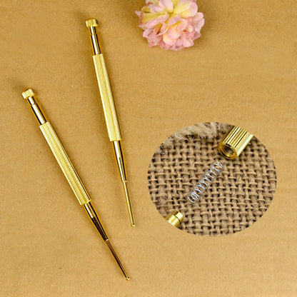 Pure Copper Acupressure Pen – Elastic Ear Massage Stick for Eyesight Improvement & Body Relaxation