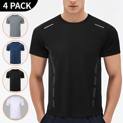 Men’s Summer Quick-Dry Sports T-Shirt – Printed Short Sleeve Loose Fit Athletic Running & Fitness Top for Teens and Adults