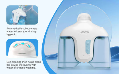 Electric Nasal Irrigation System – Includes 50 SaltPods, Nose Washer & Sinus Rinse Cleaner for Congestion Relief