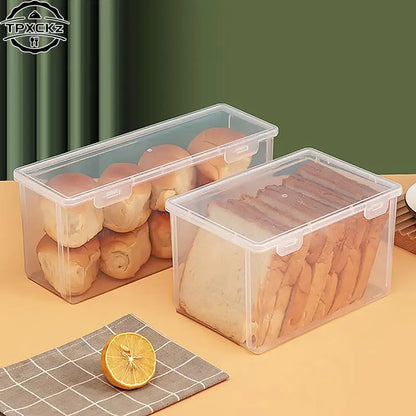 Airtight Bread Storage Box – Clear Kitchen Container for Bread, Cake & Baking, Refrigerator Safe