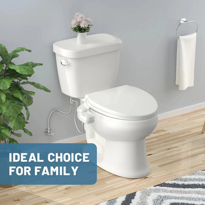 Samodra Non-Electric Bidet: Self-Cleaning Dual Nozzle Toilet Seat Attachment - Frontal and Rear Wash Water Bidet