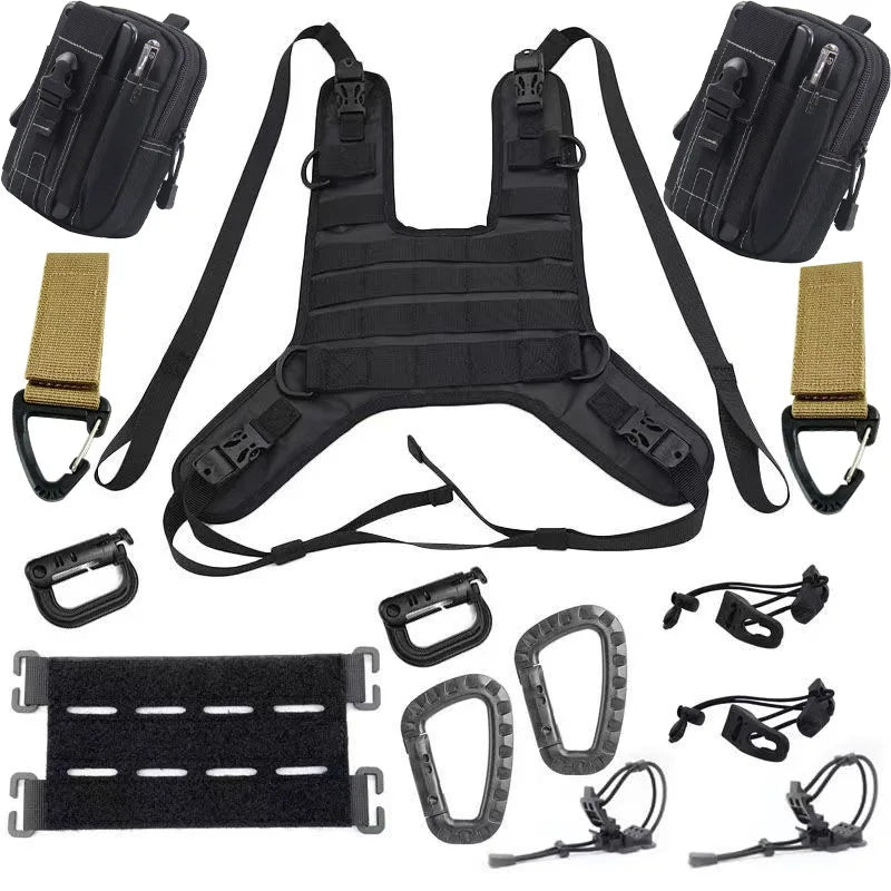 Universal Motorcycle Tank Bag Base - Multi-Purpose Off-Road Tank Vest Mounting Set
