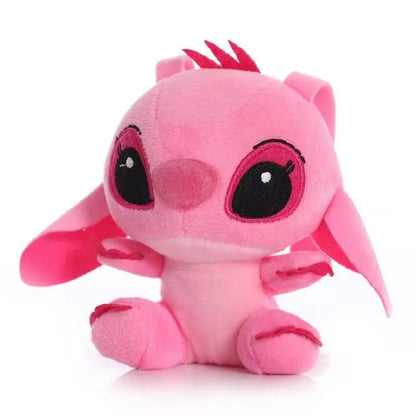 Disney Lilo & Stitch Plush Toys – Pink Lilo & Blue Stitch Stuffed Dolls, Cute Pendant Plush for Boys & Girls Birthday Gift