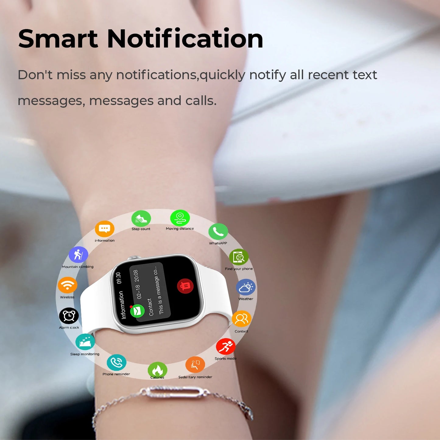 SIMSONLAB Smartwatch — Bluetooth Call, Music & Camera Control, Heart Rate Monitor, Multi-Sport Modes for Men & Women, Android & iOS