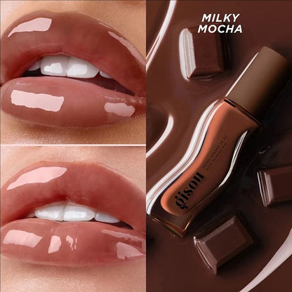 Gisou Autumn/Winter Limited Edition Lip Oil Gloss — Long-Lasting Moisturizing, Plumping & Exfoliating Milky Mocha Lip Care