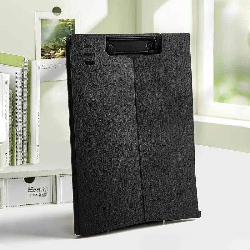 A4 Document Folder with Stand - Collapsible File Booklet & Vertical Writing Board Holder
