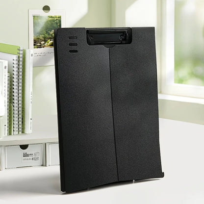 A4 Document Folder with Stand - Collapsible File Booklet & Vertical Writing Board Holder