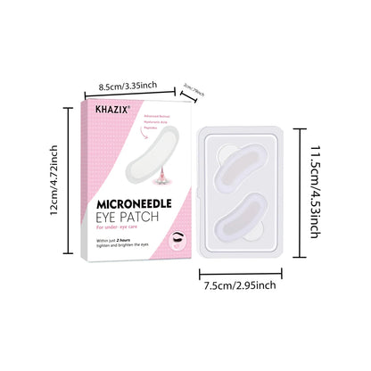 Retinol Microneedle Eye Patches - Hyaluronic Acid & Peptide Treatment for Crow's Feet and Fine Lines, 1 Pair