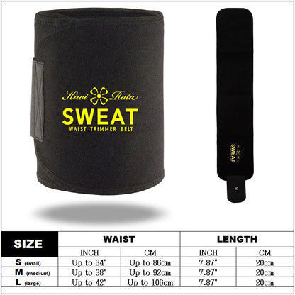 Men’s Waist Trimmer Belt — Neoprene Tummy Control Body Shaper with Sweat Wrap & Lumbar Support