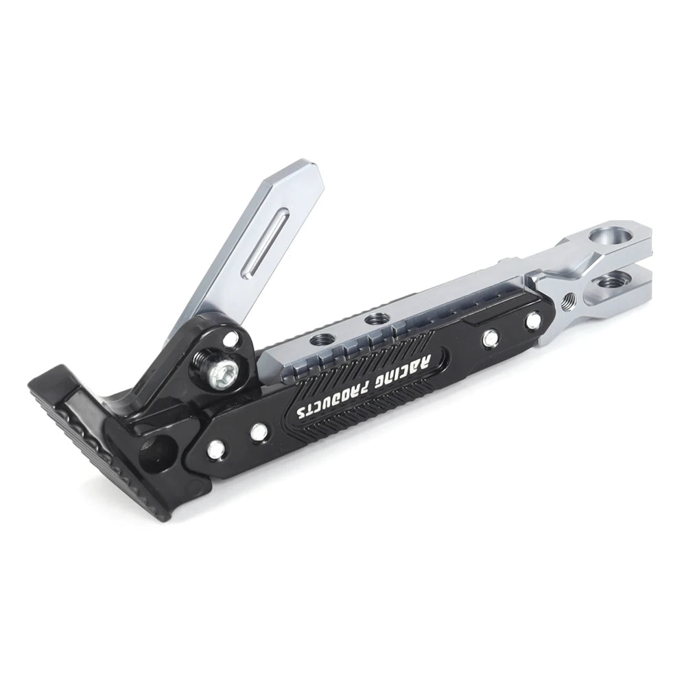 Metal Motorcycle Side Kickstand - Heavy Duty Foot Bracket Parking Stand for Stable Motorbike Support