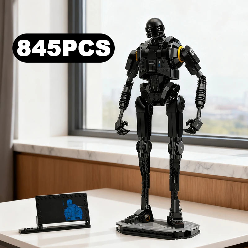 845PCS K-2SO Security Droid Building Blocks – Space Battle Robot Model Toy for Kids, Boys & Adults