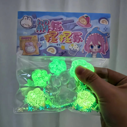Luminous Cat Paw Hamster Squishy Toy – Stress Relief, Antistress & Decompression Squeeze Toy for Kids and Adults