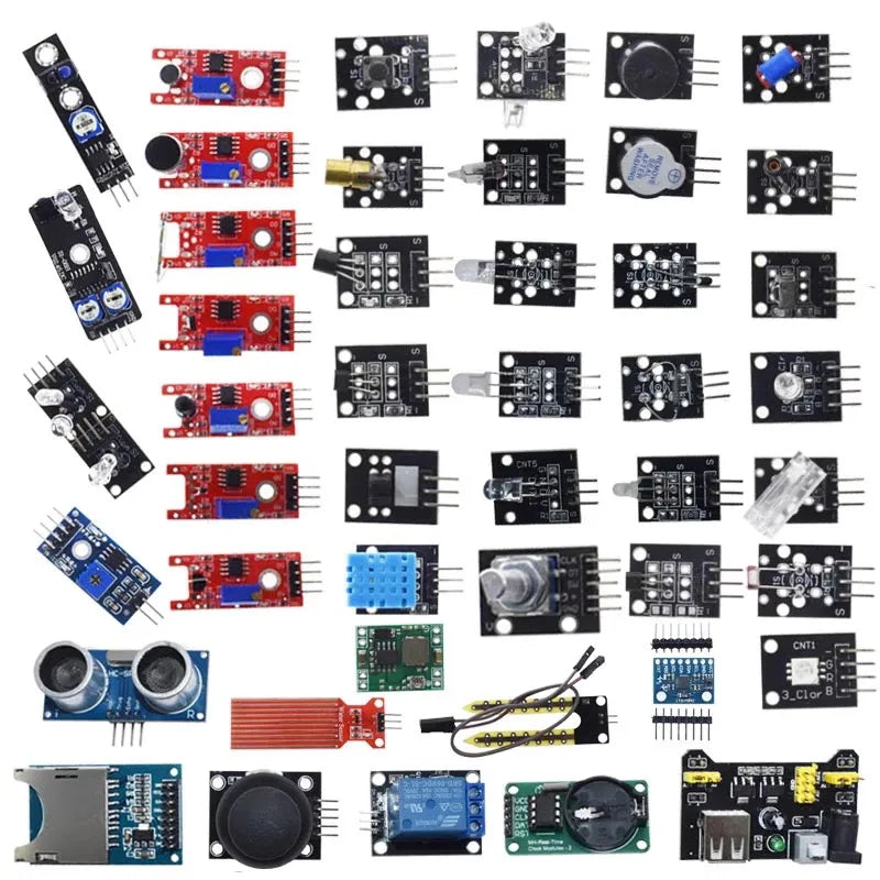 45-in-1 Sensor Module Starter Kit - 16 Types of Electronic Sensors for Arduino UNO R3, MEGA2560, and Raspberry Pi DIY Projects