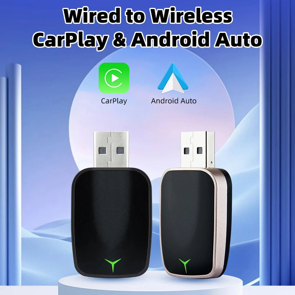 New 2-in-1 Wired to Wireless CarPlay & Android Auto Adapter – Smart Box with 5GHz WiFi, Fast Plug & Play Connection