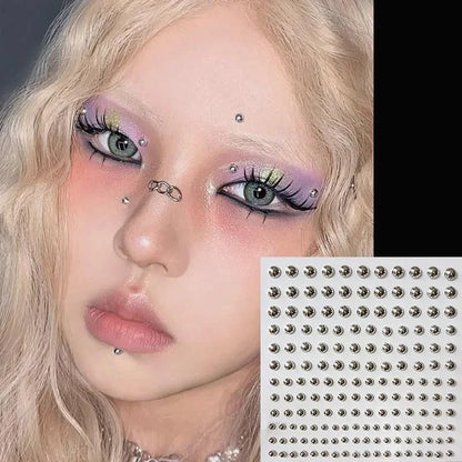 165PCS Non-Piercing Lip, Nail & Body Stickers – Self-Adhesive, Waterproof, Reusable Fake Jewelry for Lip, Eyebrow, Nose & Belly Button
