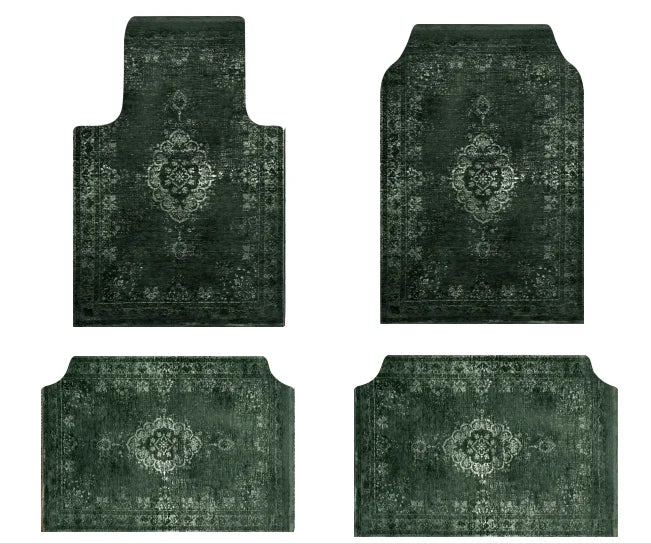 Bohemian Universal Floor Mat Set - American Retro Anti-Slip Soft Rugs for Car, Bedroom and Home