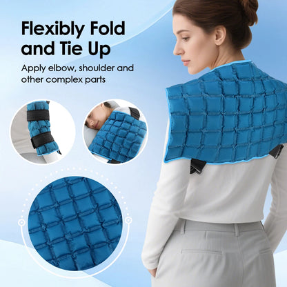 58×35cm Self-Absorbing Water Knee Pad — Hot & Cold Compress Wrap for Knee, Leg, Neck, Shoulder & Hip