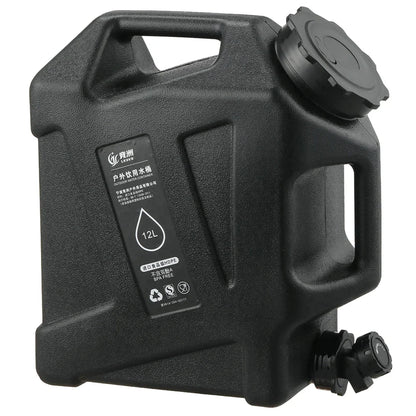 12L Portable Camping Water Container – Large Capacity Outdoor Water Bucket with Detachable Faucet for Picnic & Travel