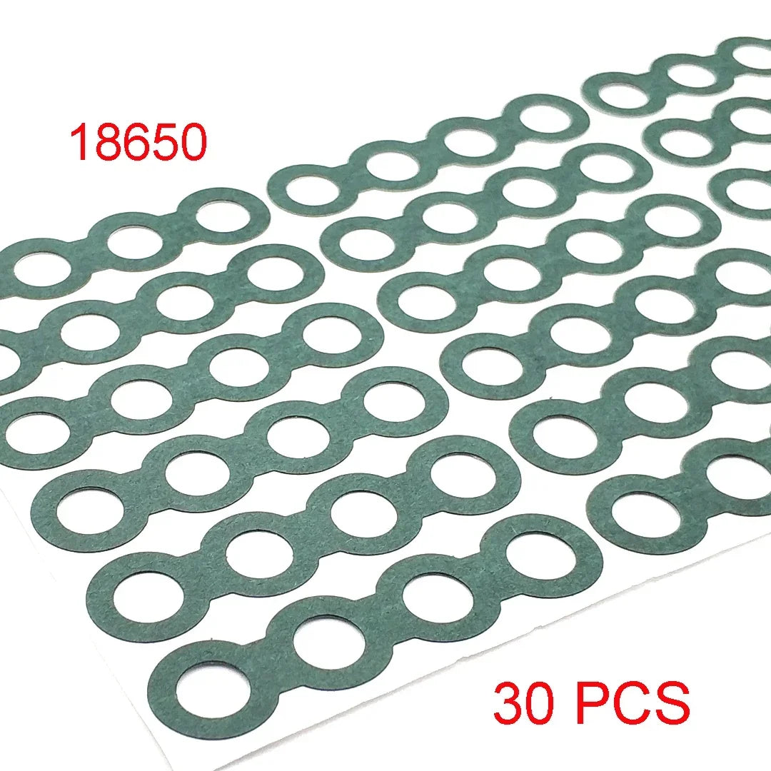 18650/21700/32650 Li-ion Battery Insulation Gasket – Barley Paper Insulating Glue Patch & Electrode Pads for Battery Pack