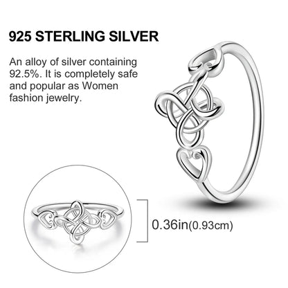 925 Sterling Silver Ring – Infinite Love Star & Moon Design for Women, Wedding Jewelry Gift