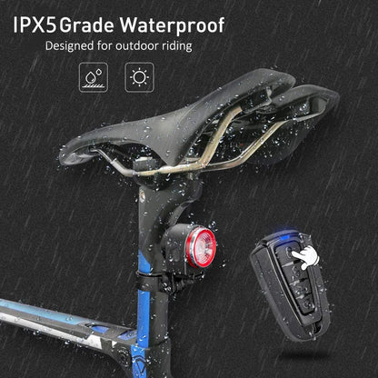 Elecpow A8Pro Bike Alarm Taillight - USB Charging, IPX65 Waterproof, Brake Sensing, Anti-Theft Bicycle Rear Light