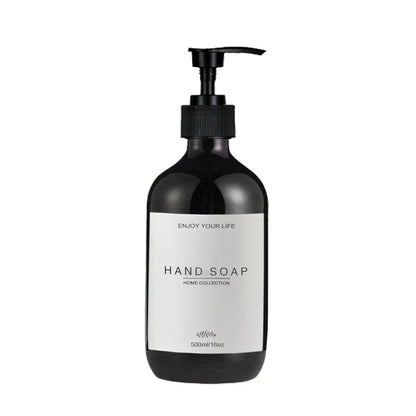 Kitchen Sink Soap Dispenser Bottle with Waterproof Labels – Refillable Dish Pump for Countertop