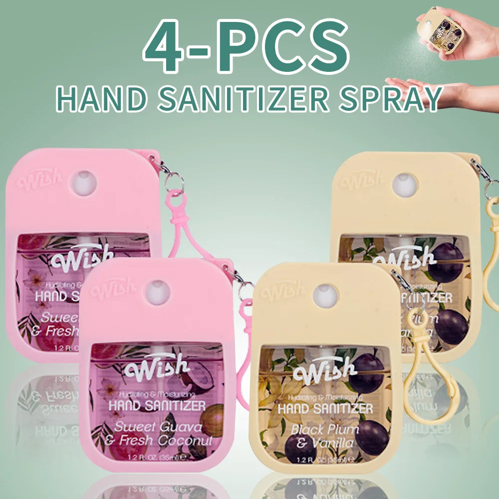 Moisturizing Hand Sanitizer Spray - Coconut, Watermelon, Cucumber & Cherry Blossom Scented Hand Cleaning Mist