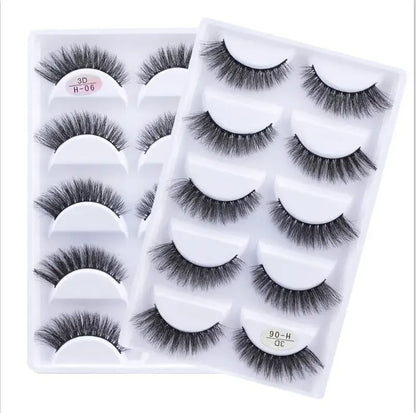 5 Pairs 3D Real Mink False Eyelashes – Soft Natural Look Eyelash Extensions for Makeup & Daily Wear