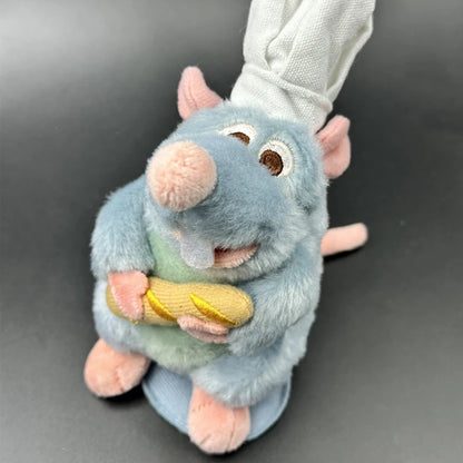 Anime Ratatouille Chef Remy Magnetic Plush Toy - Cute Room Decor, Shoulder Doll, Headband Accessory & Birthday Gift