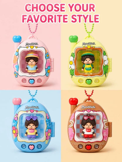 Monchhichi LED Light-Up Keychain - Retro Y2K Glowing Bag Charm and Cute Backpack Pendant