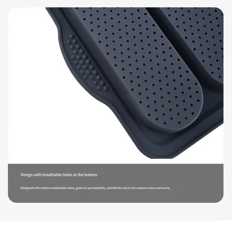 Food-Grade Silicone 4-Grid Bread Mold – Two-Color Rectangular Baking Pan for French Cakes, High-Temperature Resistant