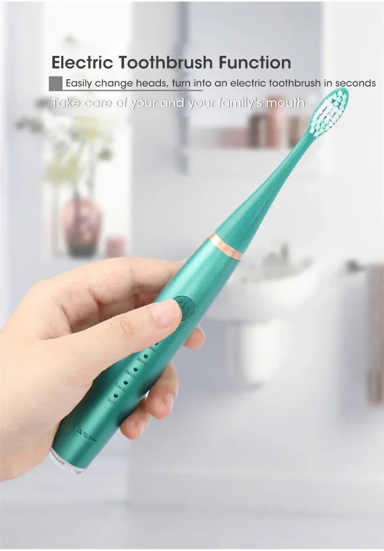 Electric Sonic Toothbrush 3-in-1 – Tartar Removal, Teeth Whitening, USB Charging, Replaceable Brush Head for Oral Care