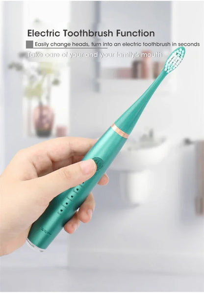 Electric Sonic Toothbrush 3-in-1 – Tartar Removal, Teeth Whitening, USB Charging, Replaceable Brush Head for Oral Care