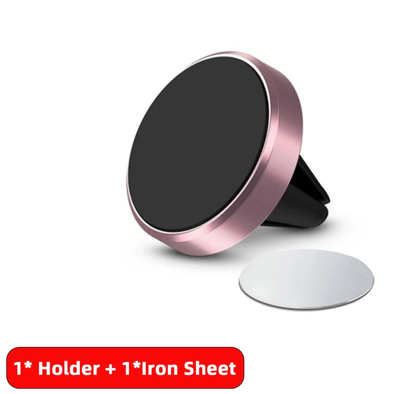 Universal Magnetic Car Phone Holder - Air Vent Mount Stand for iPhone, Samsung & Xiaomi Smartphones