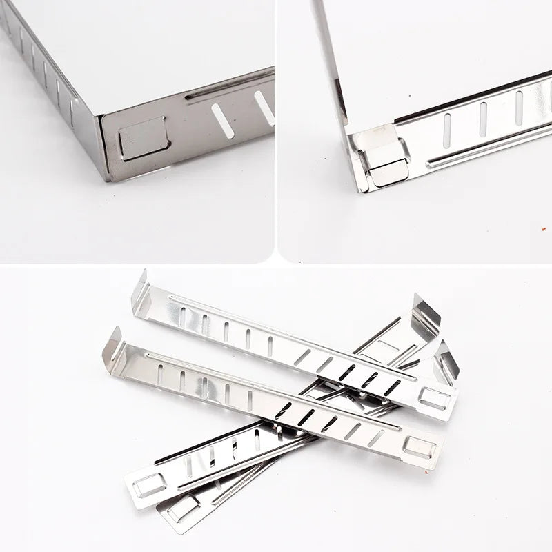 Foldable Stainless Steel Gas Stove Windshield - Portable Outdoor Burner Wind Screen for Camping & Hiking