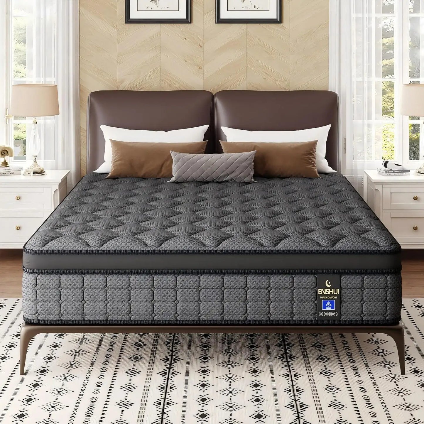 12-14 Inch Memory Foam Hybrid Mattress - Medium Firm Pocket Spring Bed Mattress with Pressure Relief & Cool Sleep for Twin, Full, Queen & King Beds