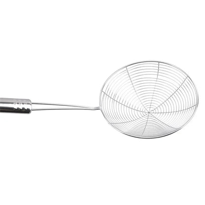 3-Size Stainless Steel Colander Set – Household Noodle, Dumpling, Hot Pot Strainers with Pearl Line Drain