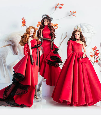 32cm Supermodel Doll Clothes Set — Fashion Evening Dress & Accessories for DIY Toys & Collector Gift