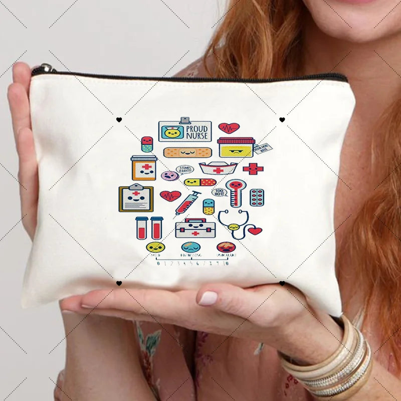 High-Quality Square Pillowcase — Washable Living Room Sofa Cushion Cover with “Thanks to Nurse” Print for Home & Office Decor