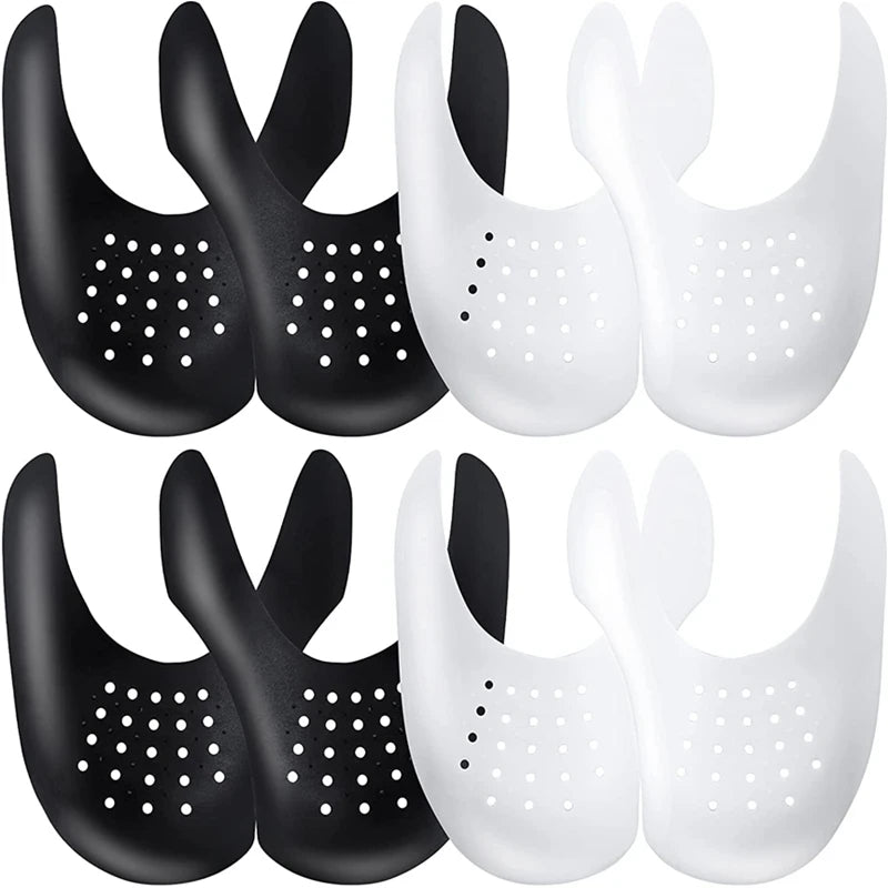 4Pcs Crease Protector & Shoe Head Stretcher - Anti-Crease Sneaker Support & Toe Cap for Wrinkle-Free Shoes
