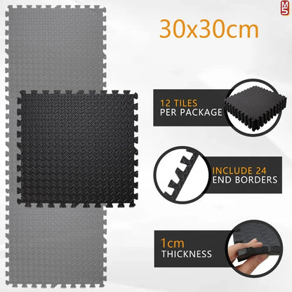 EVA Foam Massage Cushion Interlocking Gym Floor Mats – Non-Slip Puzzle Exercise Mat for Home Gym, Yoga & Acupressure Support