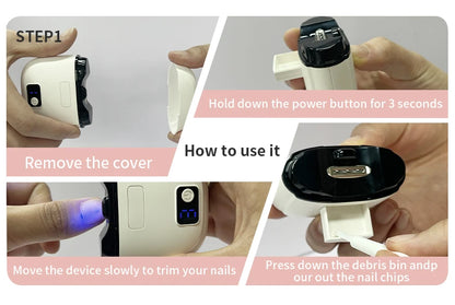 Electric Nail Clipper – 3-Speed Automatic Nail Cutter with Storage, LCD Light & USB Charging for Adults, Seniors, Babies, and Kids