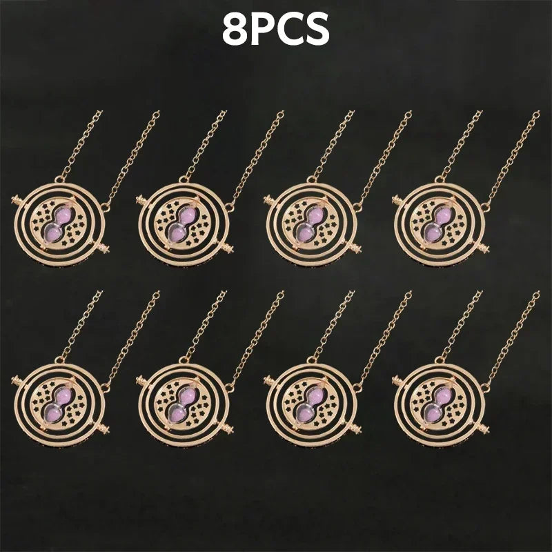 Harry Potter Time-Turner Hourglass Necklace - 360° Rotatable Cosplay Pendant and Unique Mother’s Day Gift