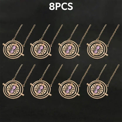 Harry Potter Time-Turner Hourglass Necklace - 360° Rotatable Cosplay Pendant and Unique Mother’s Day Gift