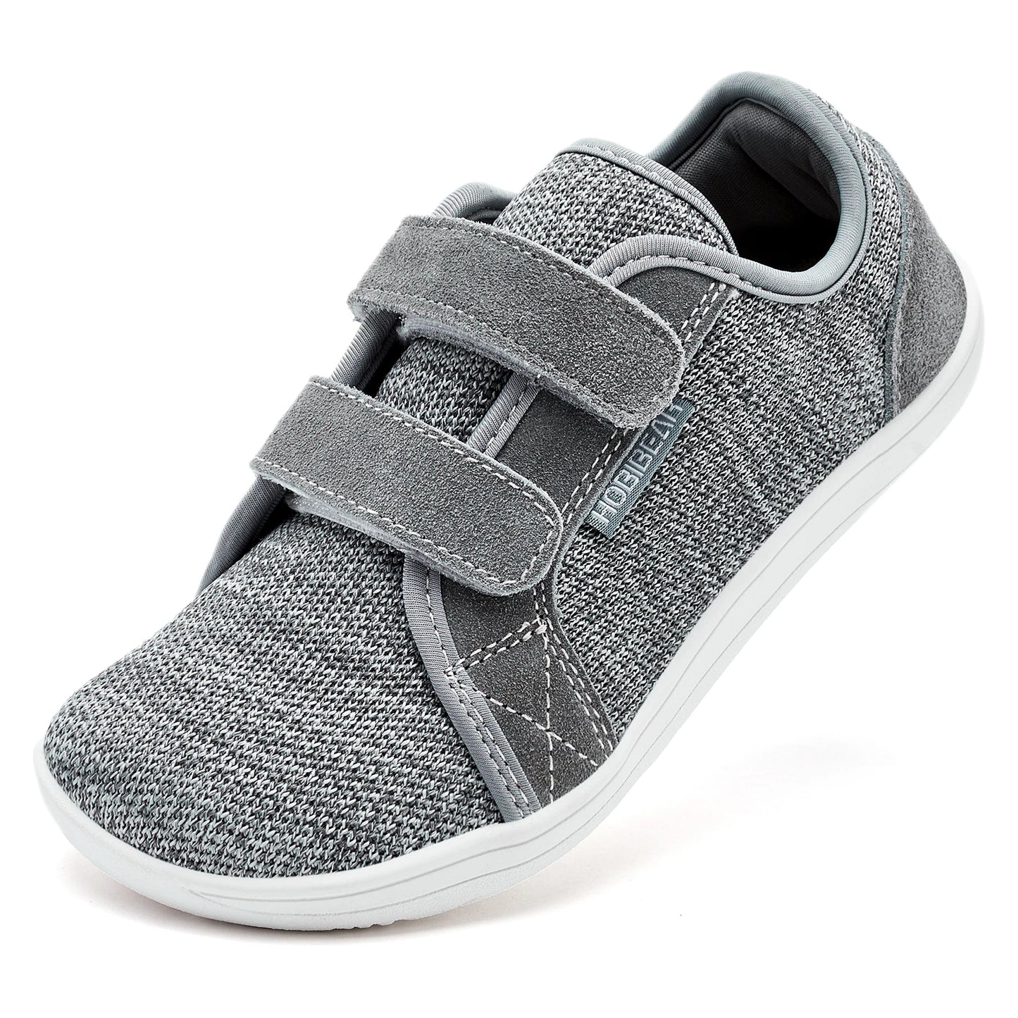 HOBIBEAR Kids Barefoot Sneakers – Lightweight Breathable Mesh Shoes with Hook & Loop, Wide Toe for Toddlers & Kids