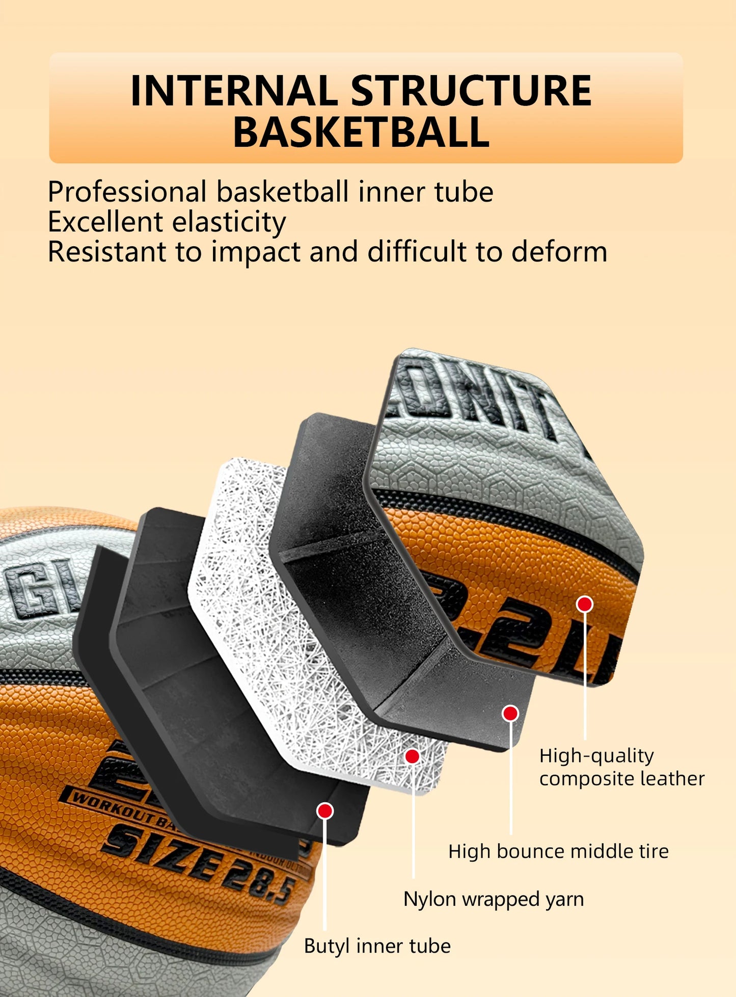 Heavy Weighted Basketball 28.5"/29.5" – Non-Slip Training Ball for Dribbling, Passing & Rebounding