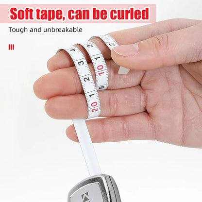 Retractable Ruler Key Ring | Small Steel Tape Measure Construction Tools | Portable Measuring Instruments