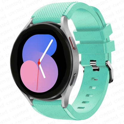 20mm/22mm Silicone Watch Strap for Samsung Galaxy Watches - Replacement Bracelet for Galaxy Watch 4, 5, 5 Pro, 6 Classic, 46mm, Watch 3, Active 2, S3 & S2