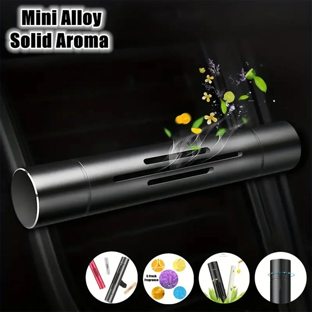 Car Fragrance Air Freshener – Outlet Vent Clip with Solid Perfume Stick, Aroma Diffuser for Auto, Office, Kitchen